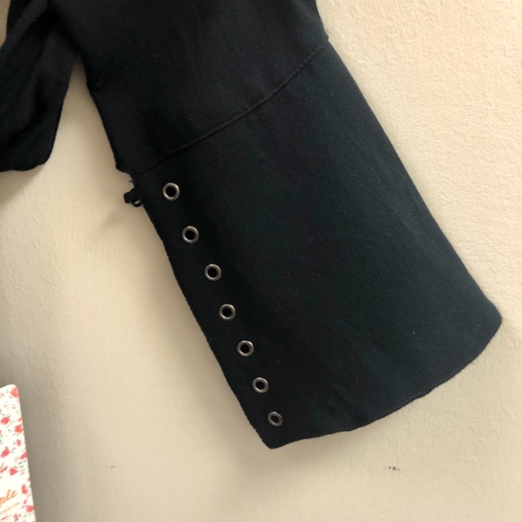 Free People Black Boho Top NWT - Picture 4 of 15